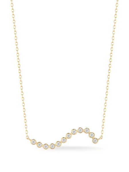  Mateo 14kt Yellow Gold Wave Diamond Pendant Necklace 