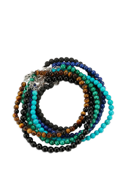  Mateo Lava Rock Bracelet - Silver 