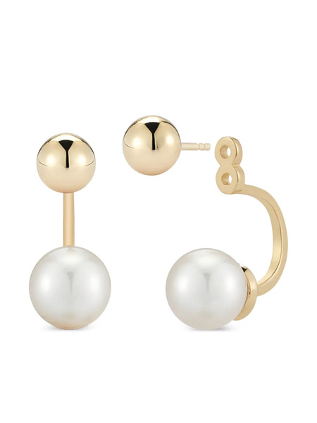  Mateo Pearl Ball Ear Jacket Earrings - Gold 