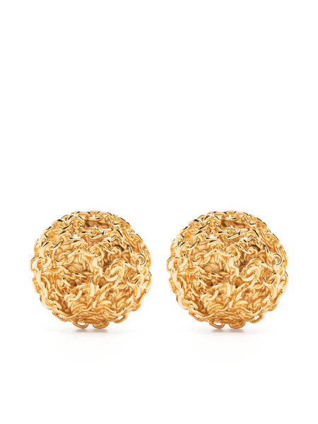  Materiel Chain-in Textured Earrings - Gold 