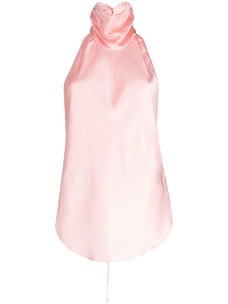  Materiel Halterneck Satin Top - Pink 