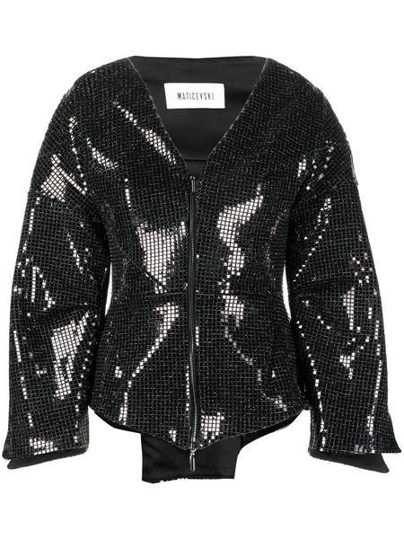  Maticevski Rythmical Mirror V-neck Jacket - Black 