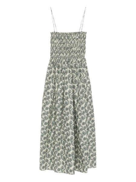  Matteau Shirred Printed Maxi Dress - Neutrals 