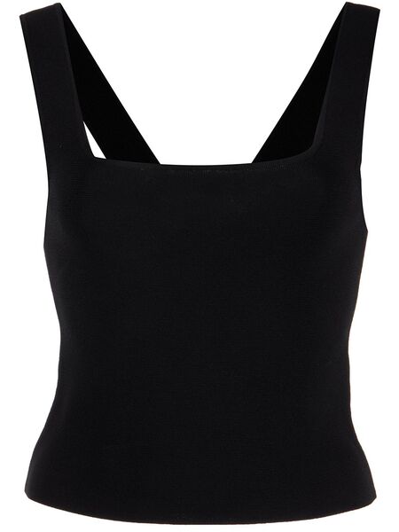  Matteau Square Neck Vest Top - Black 