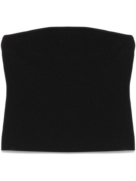  Matteau Strapless Knit Crop Top - Black 