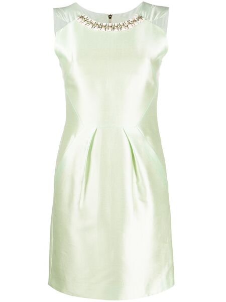  Matthew Williamson Embellished Neckline Dress - Green 
