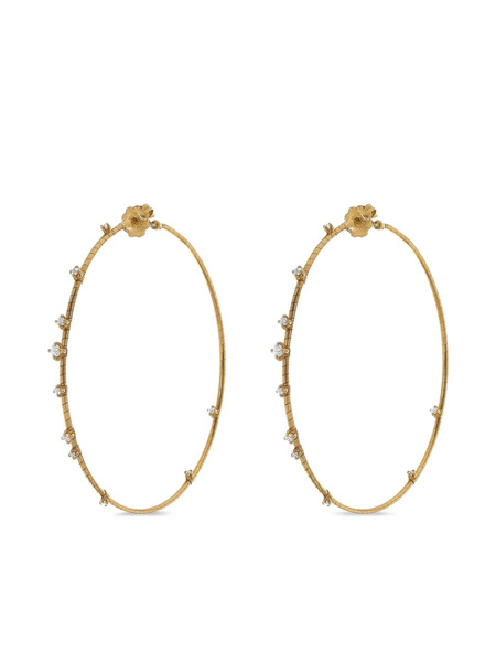  Mattia Cielo 18k Gold Rugiada Diamond Hoops 