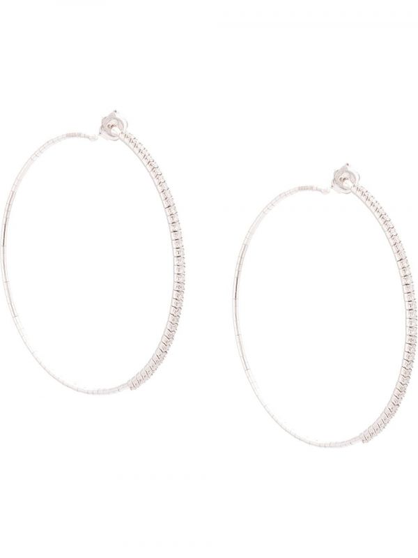  Mattia Cielo 18kt White Gold Diamond Dangle Earrings 