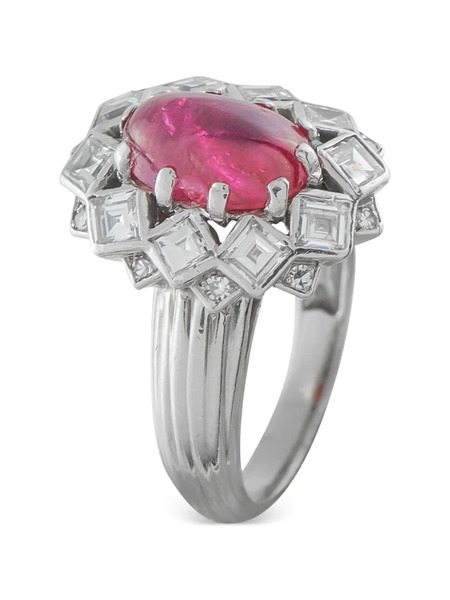  Mauboussin Diamond And Ruby Ring - Silver 