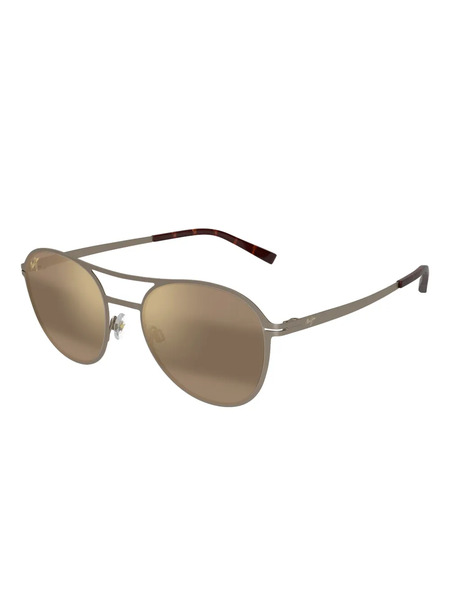  Maui Jim Half Moon Round-frame Sunglasses - Silver 
