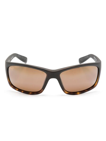  Maui Jim Kanaio Coast Rectangle-frame Sunglasses - Black 