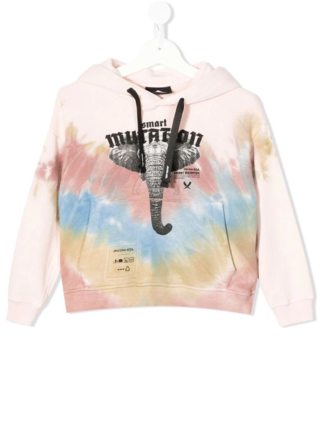  Mauna Kea Graphic Tie-dye Print Hoodie - Pink 