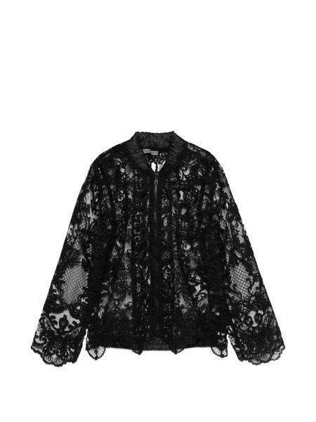 Maurizio Braschi Lace Zip-up Jacket - Black 