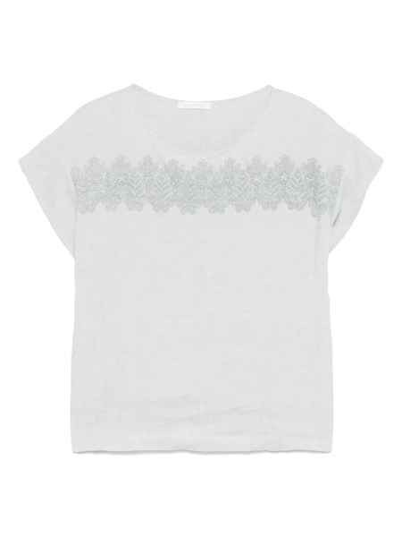  Maurizio Mykonos Lurex-detail Blouse - Grey 