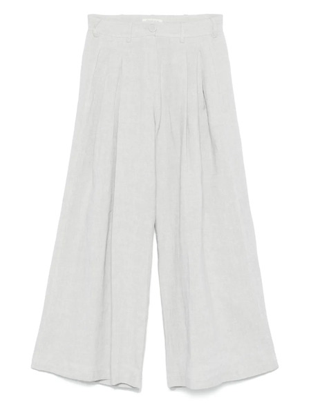 Maurizio Mykonos Lurex-detail Palazzo Pants - Grey 