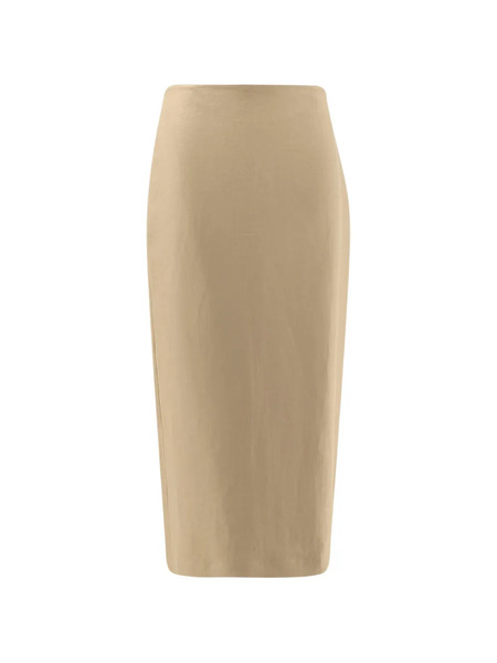  Max Mara Back Slit Midi Skirt - Neutrals 