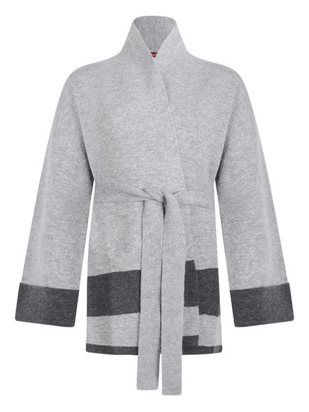  Max Mara Belted Cardigan - Grey 