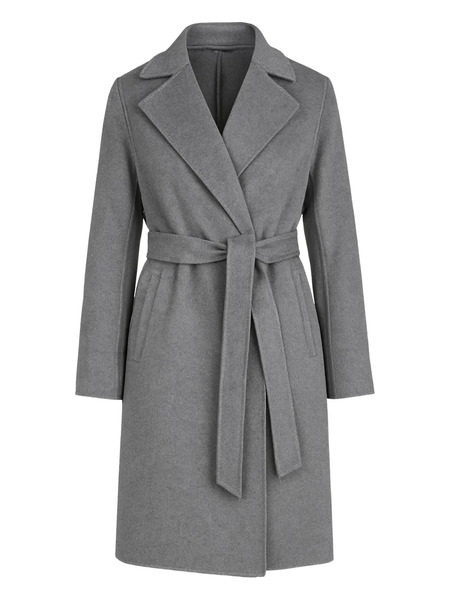  Max Mara Belted Wool Coat - Grey 