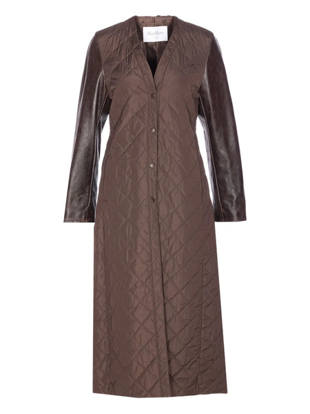  Max Mara Berta Quilted Coat - Brown 