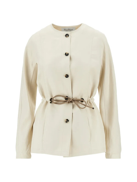  Max Mara Button Drawstring Jacket - Neutrals 