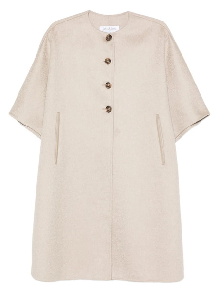  Max Mara Button-fastening Cashmere Cape Coat - Neutrals 