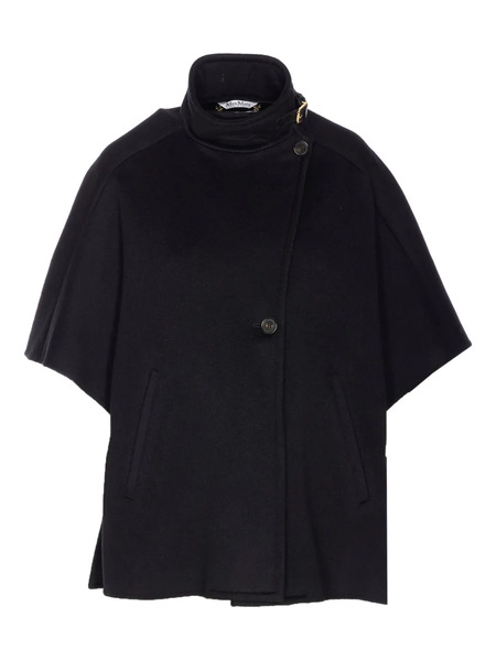  Max Mara Button-fastening High-neck Cape - Black 
