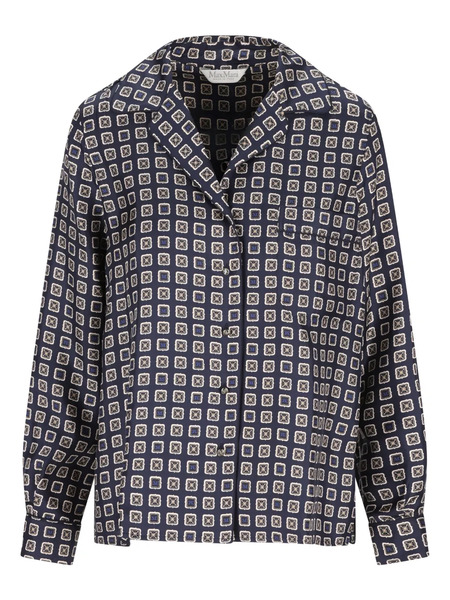  Max Mara Buttoned Pattern Shirt - Blue 