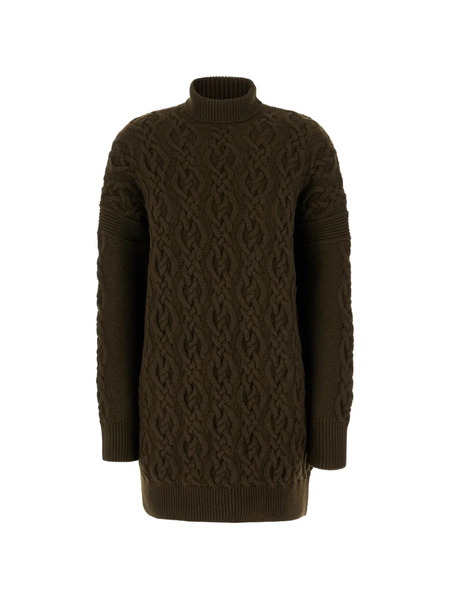  Max Mara Cable-knit Mini Dress - Green 