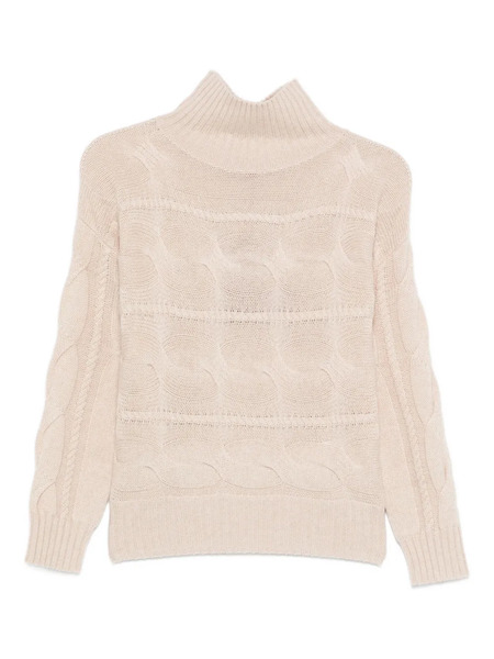  Max Mara Cable-knit Turtleneck Sweater - Neutrals 