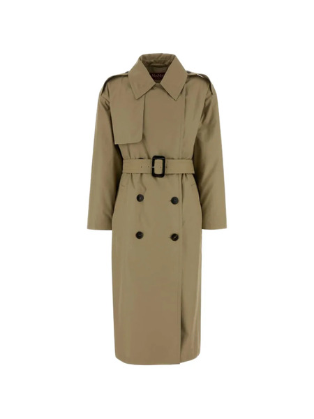  Max Mara Charme Belted Cotton Trench Coat - Neutrals 