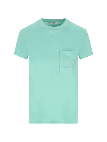  Max Mara Chest-pocket Embroidered-logo T-shirt - Green 