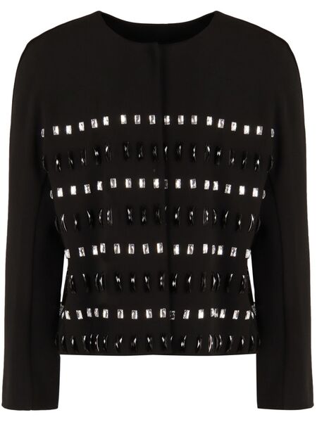  Max Mara Crepe De Chine Jacket - Black 