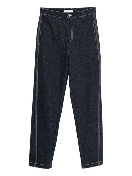  Max Mara Denim Tapered Pants - Blue 