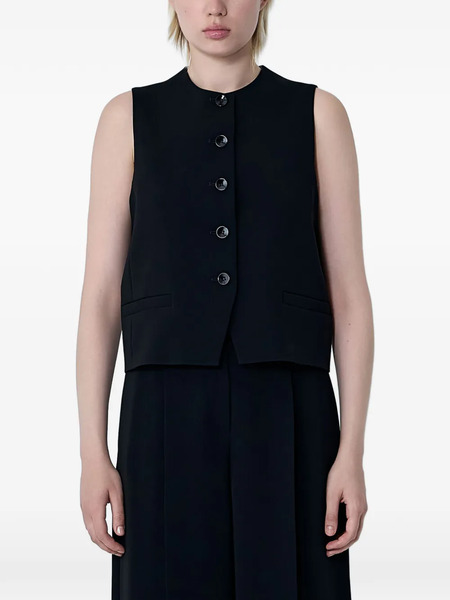  Max Mara Denver Buttoned Waistcoat - Black 