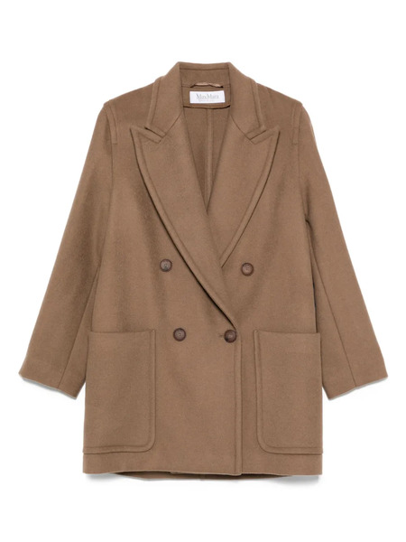  Max Mara Double-breasted Patch-pocket Coat - Brown 