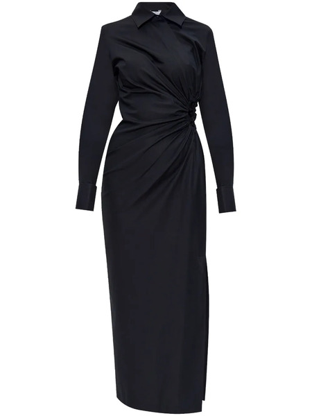  Max Mara Draped-detailing Midi Dress - Black 