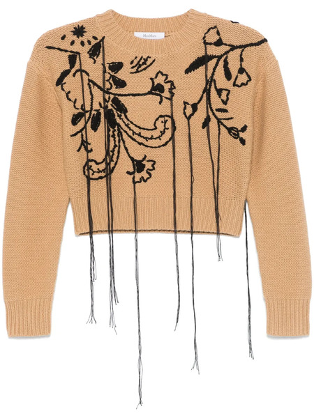  Max Mara Embroidered Sweater - Brown 