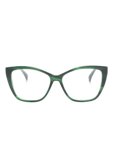  Max Mara Eyewear Square Frame Glasses - Green 