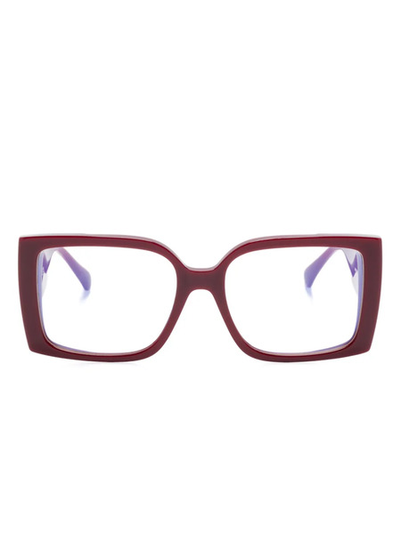  Max Mara Eyewear Square-frame Glasses - Red 