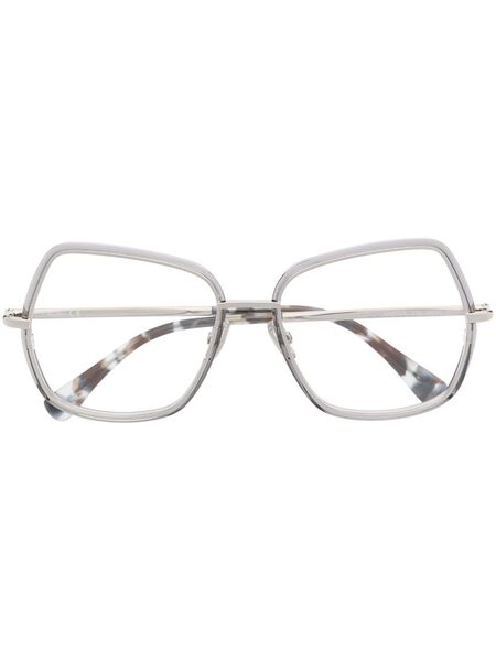  Max Mara Eyewear Square-frame Glasses - Silver 