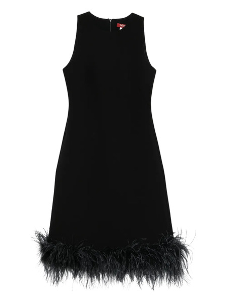  Max Mara Feather-hem Midi Dress - Black 