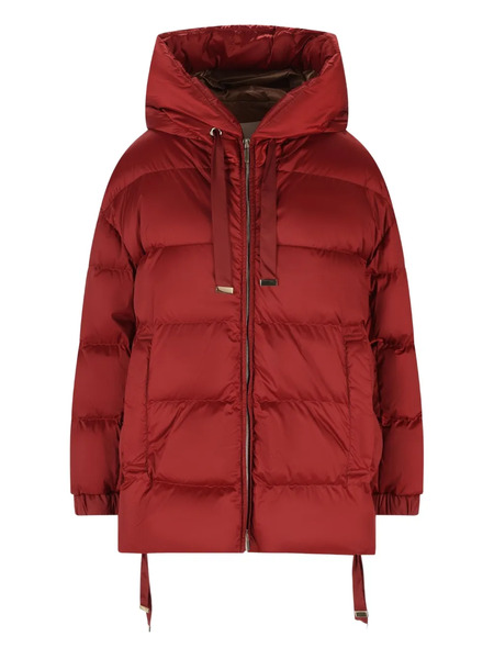  Max Mara Felice Hooded Puffer Coat - Red 