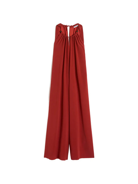  Max Mara Flowing Envers Satin Jumpsuit - Red 