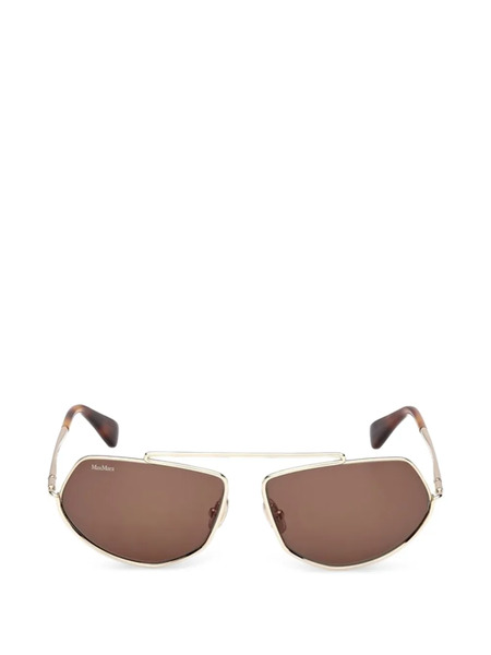  Max Mara Geometric Sunglasses - Gold 