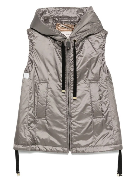  Max Mara Greengo Hooded Zip-front Gilet - Grey 