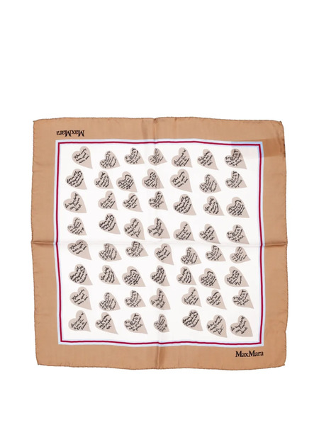  Max Mara Heart-motif Scarf - Neutrals 