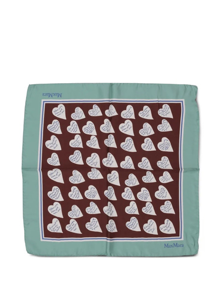  Max Mara Heart-print Scarf - Brown 