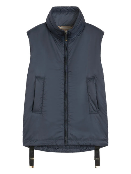  Max Mara High-neck Zip-front Gilet - Blue 