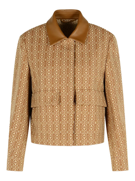  Max Mara Jacquard Cotton Jacket - Brown 