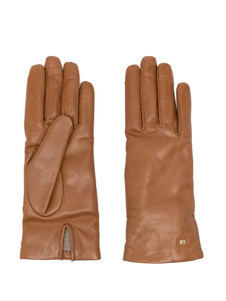  Max Mara Leather Gloves - Brown 